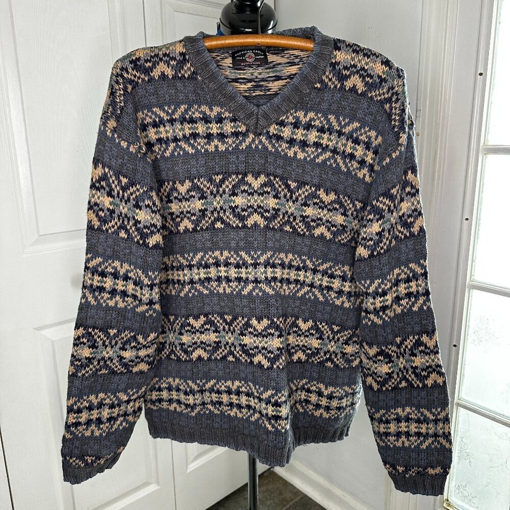 Vintage Y2K American Eagle Outfitters Mens Fair Isle Sweater Size Large